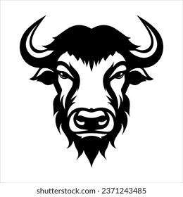 Bull head portrait vector logo