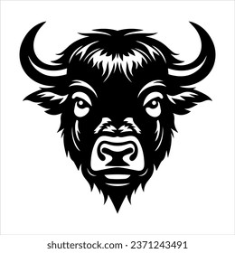 Bull head portrait vector logo