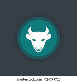 bull head round icon