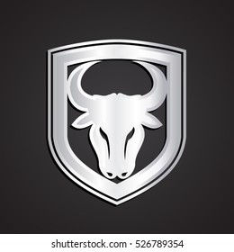 bull head shield heraldry emblem