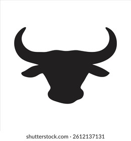 Bull Head Silhouette Clip Art.