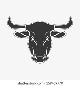 BULL head silhouette symbol