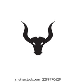 bull head silhouette vector image