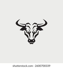 Bull head stylized logo vector