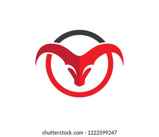 Bull head symbol illustration
