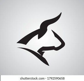 Bull Head Symbol Line Art Illustration