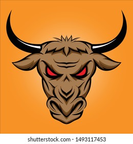 bull head symbol on isolated
