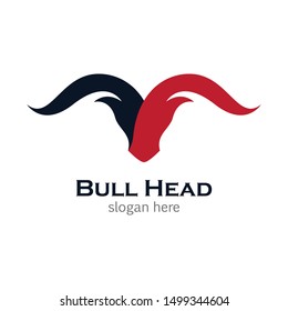 Bull head symbol vector icon