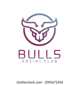 bull head tech logo technology logo design regarding bull