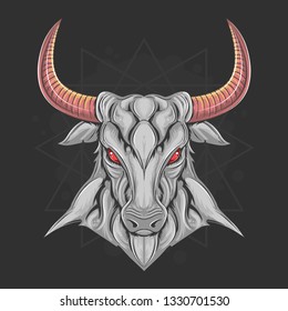 BULL HEAD TSHIRT DESIGN ARTWORK