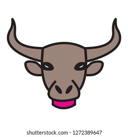 Bull head vector, abstract bull head vector
