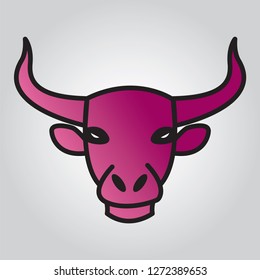 Bull head vector, abstract bull head vector