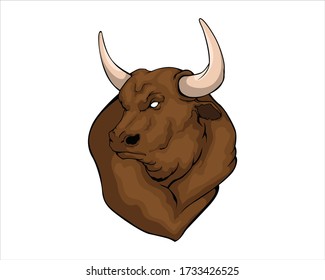 Bull Head vector design illustration 