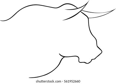 Bull head vector icon