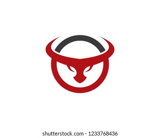 Bull head vector icon illustration