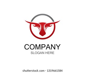 Bull head vector icon illustration