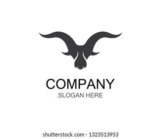 Bull head vector icon illustration