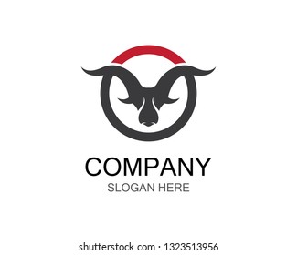 Bull head vector icon illustration