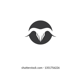 Bull head vector icon illustration