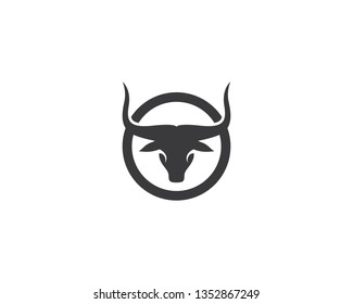 Bull head vector icon illustration