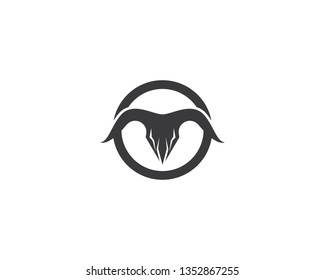 Bull head vector icon illustration