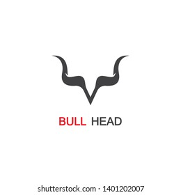 Bull head vector icon illustration