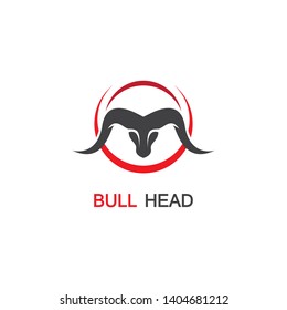 Bull head vector icon illustration