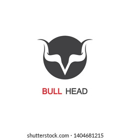 Bull head vector icon illustration
