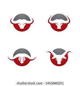 Bull head vector icon illustration
