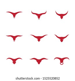 Bull head vector icon illustration