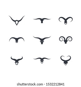 Bull head vector icon illustration