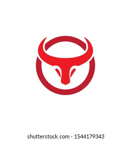 Bull head vector icon illustration