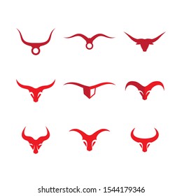 Bull head vector icon illustration