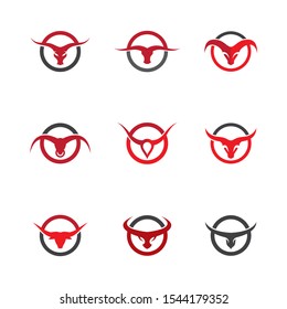Bull head vector icon illustration