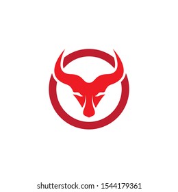 Bull head vector icon illustration