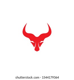 Bull head vector icon illustration