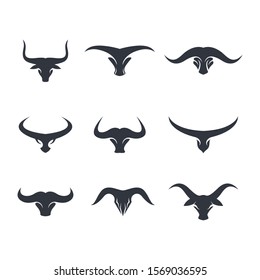 Bull head vector icon illustration