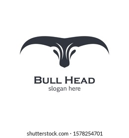 Bull head vector icon illustration