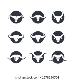 Bull head vector icon illustration