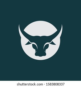 Bull head vector icon illustration