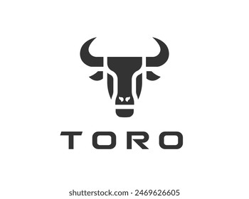 Bull Head Vector Icon Logo Template