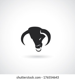 Bull head - vector illustration