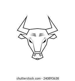 Bull head. Vector illustration