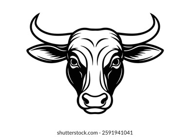 A bull head vector illustration 