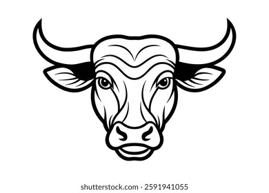 A bull head vector illustration 