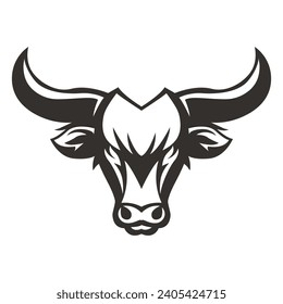 Bullenkopf, Vektorgrafik, einfaches Logo-Design