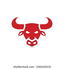 Bull Head Vector Logo Design Template