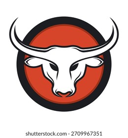 Bull head vector logo design