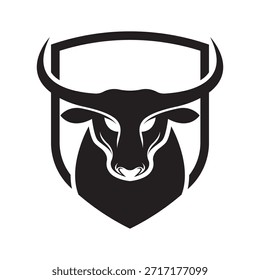 Diseño de logotipo de Vector de cabeza de toro