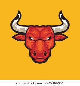 Bull head vector logo icon